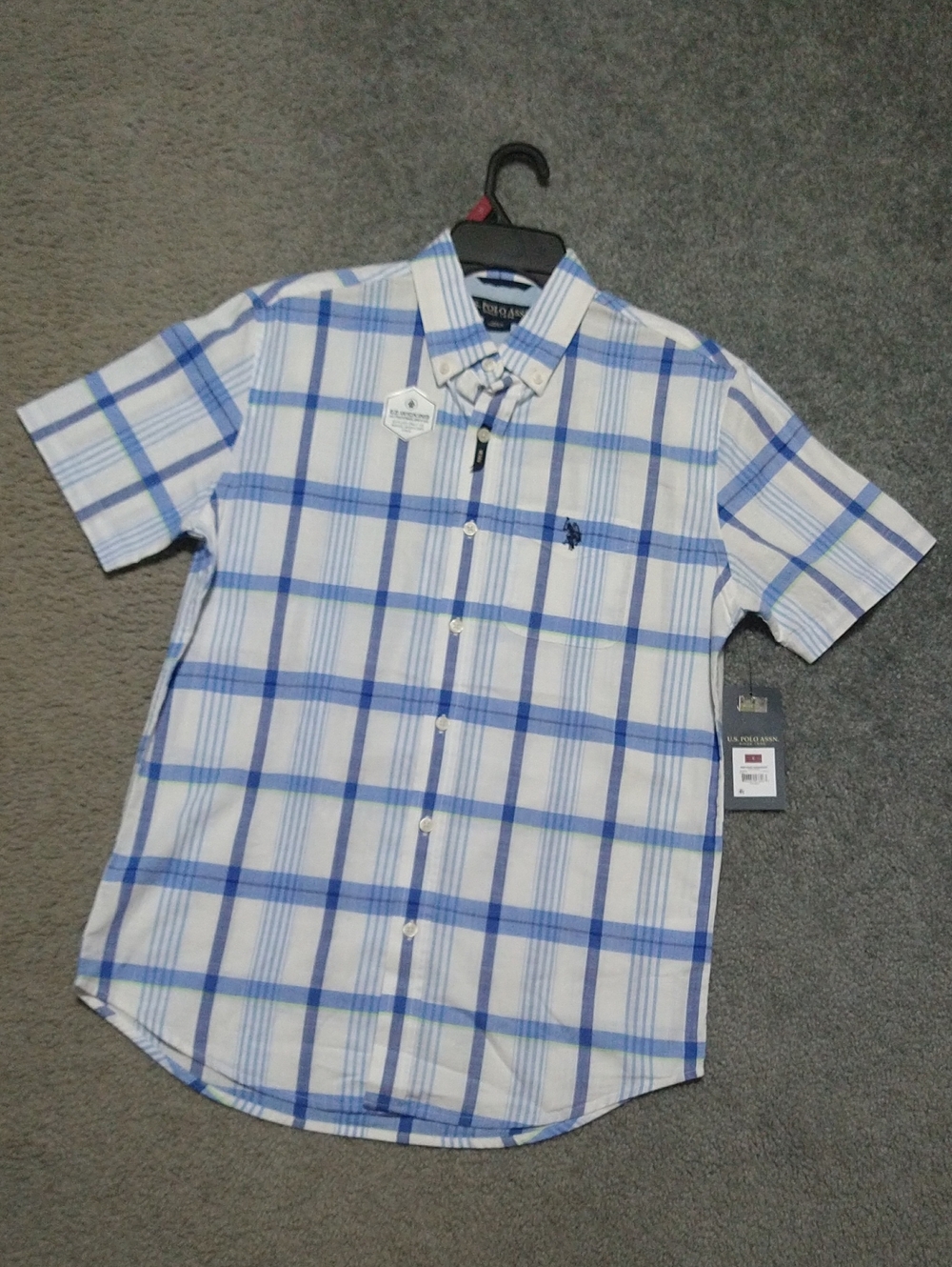 U.S. Polo Assn Men's Short Sleeve Button Down Shirt - Brand New